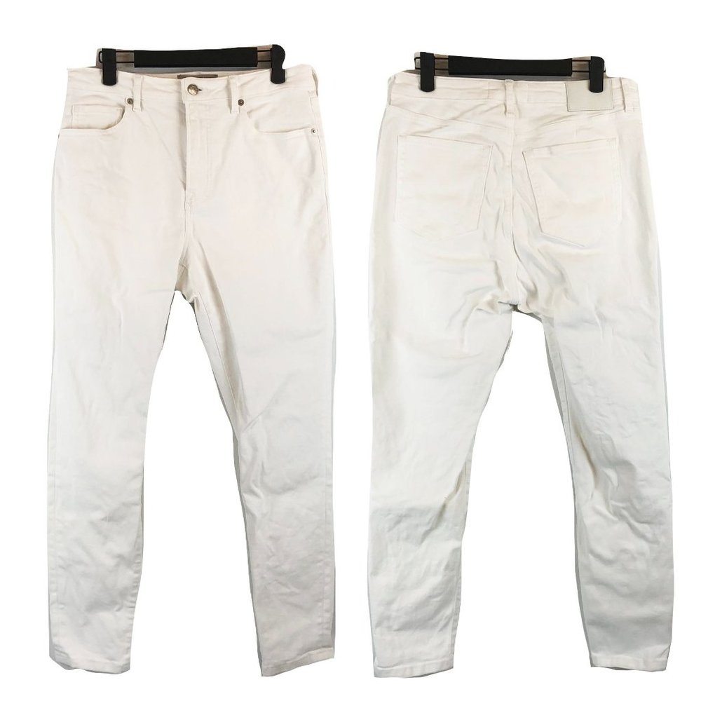 Everlane The Curvy High Rise Skinny Jean White 29 Crop